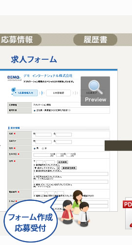 Dot－Entryで作成した求人応募フォーム